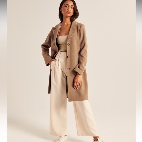 Abercrombie & Fitch Jackets & Blazers - Abercrombie Wool-Blend Dad Coat